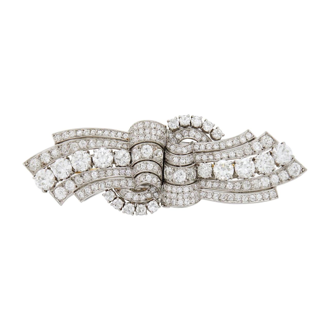 Platinum Diamond Brooch