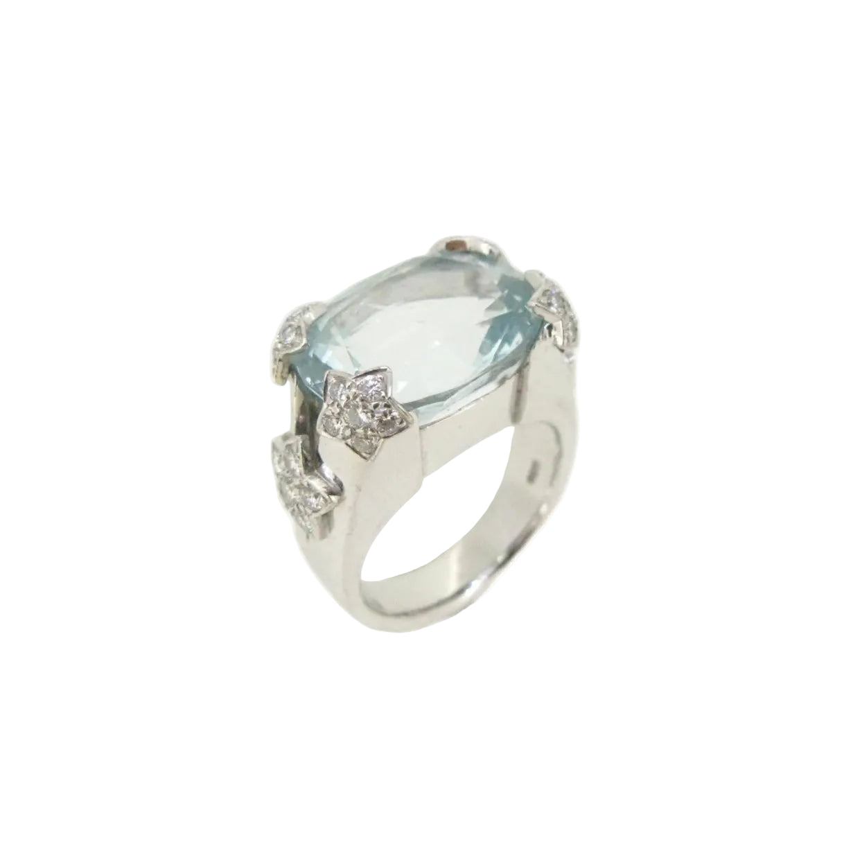 Aquamarine & Diamond Ring - K.S. Sze & Sons
