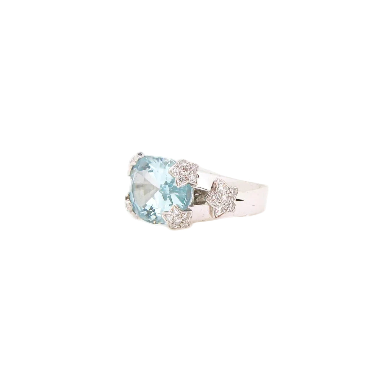 Aquamarine & Diamond Ring - K.S. Sze & Sons