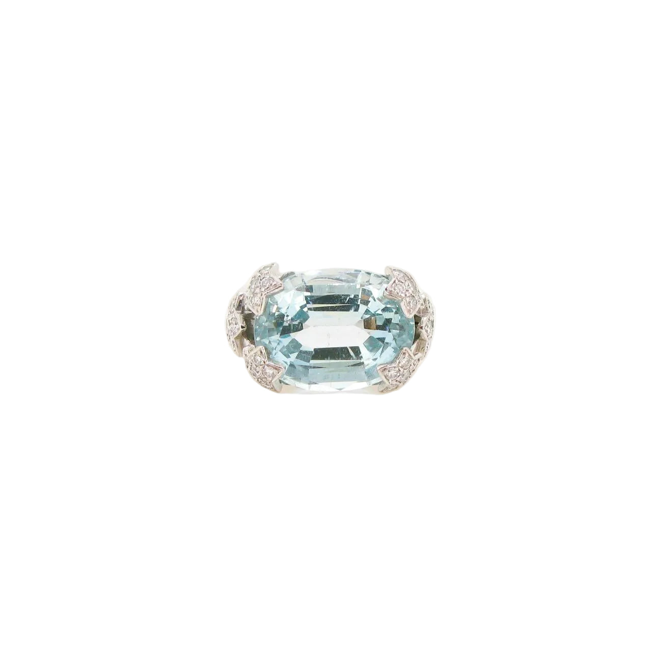 Aquamarine & Diamond Ring - K.S. Sze & Sons
