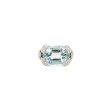 Aquamarine & Diamond Ring