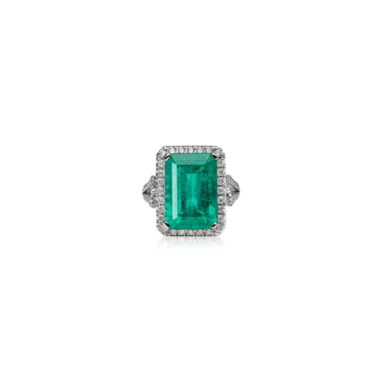 Colombia Emerald & Diamond Ring - K.S. Sze & Sons