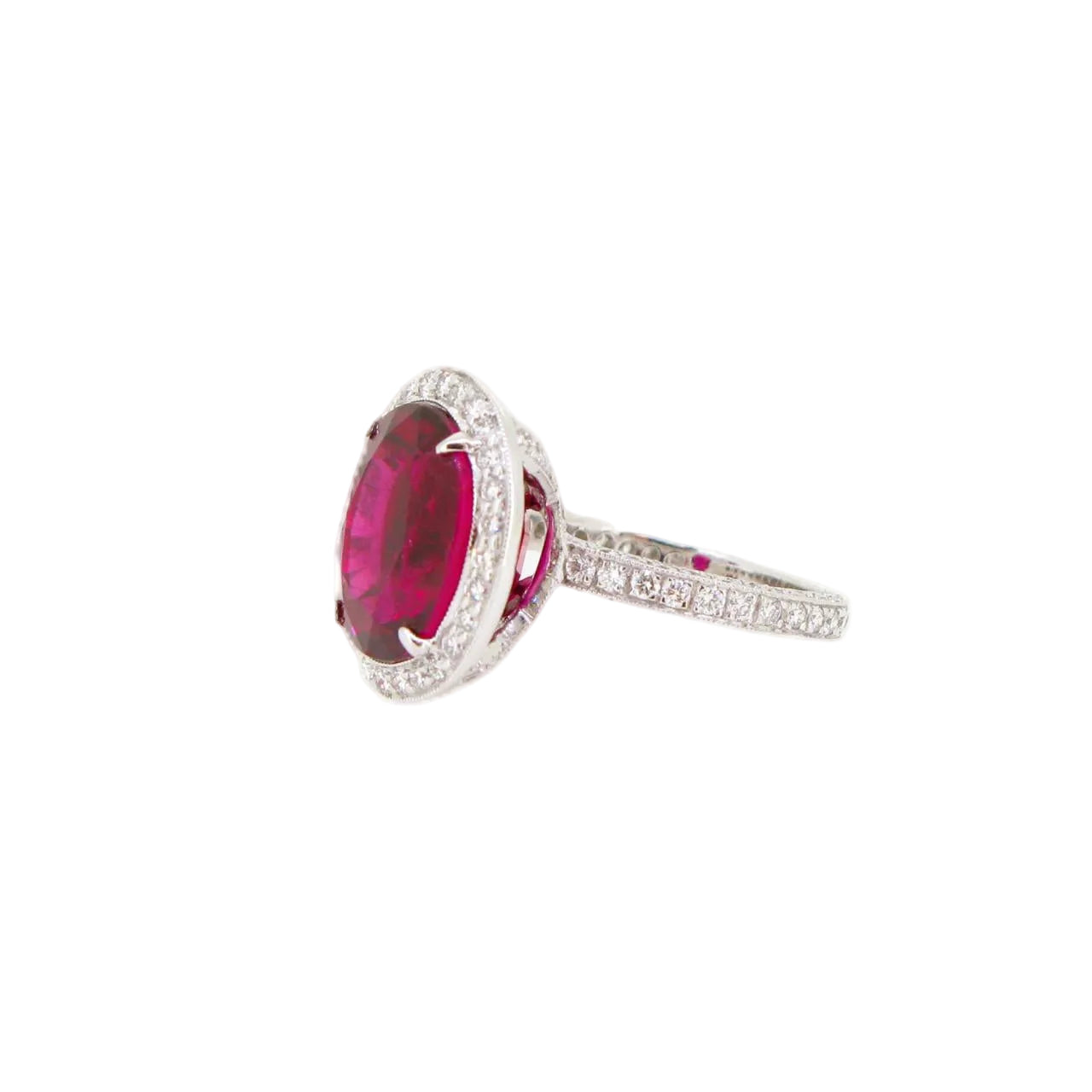 Rubellite Diamond Ring - K.S. Sze & Sons