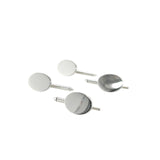 White Gold Shirt  Studs