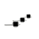 Onyx & Diamond Shirt Studs