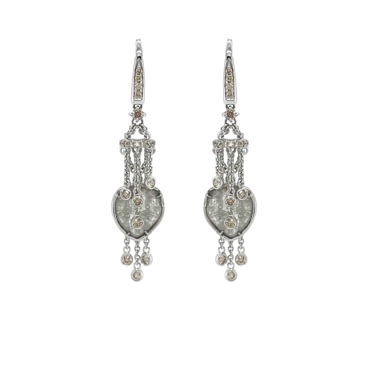 Rough Diamond Drop Earrings - K.S. Sze & Sons