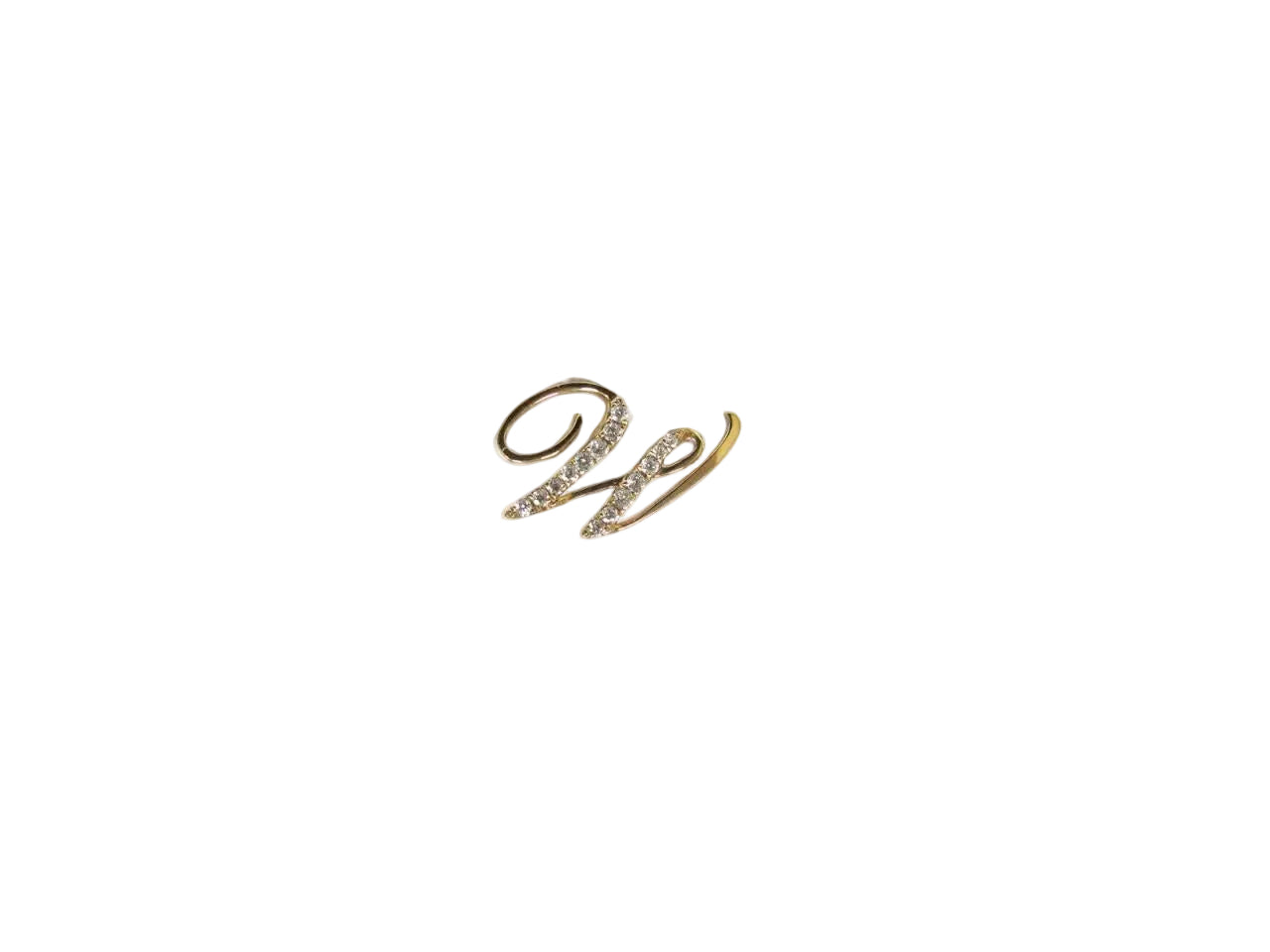 Diamond "W" Pendant - K.S. Sze & Sons