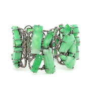 Jade & Brown Diamond Bracelet