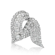 Art Deco Diamond Double Clip Brooch By Rene Boivin - K.S. Sze & Sons