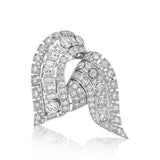 Art Deco Diamond Double Clip Brooch By Rene Boivin