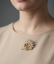 Pink & Yellow Diamond Peacock Brooch