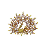 Pink & Yellow Diamond Peacock Brooch