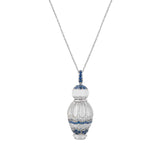 Quartz, Sapphire & Diamond Pendant