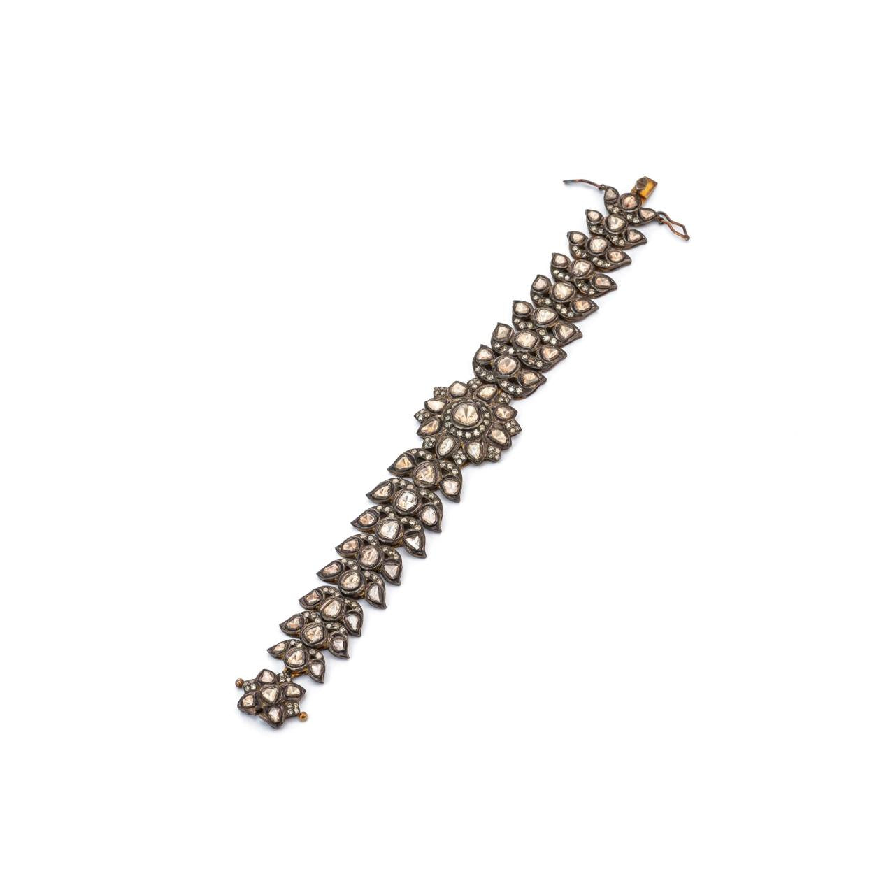 Antique Silver Diamond Bracelet - K.S. Sze & Sons