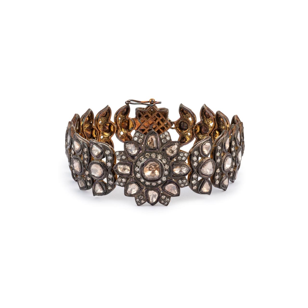 Antique Silver Diamond Bracelet - K.S. Sze & Sons