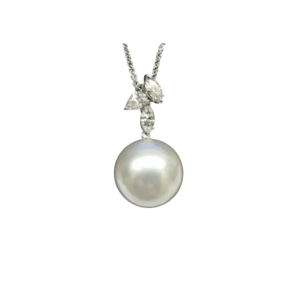 South Sea Pearl & Diamond Pendent - K.S. Sze & Sons