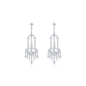 White Diamond Chandelier Earrings - K.S. Sze & Sons