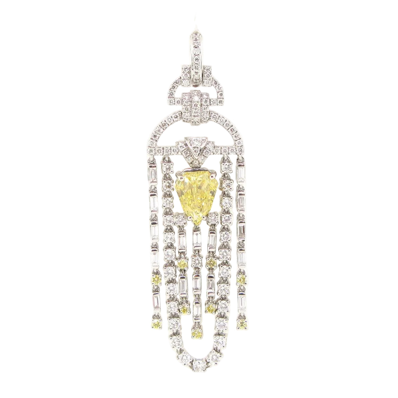 Fancy Intense Yellow Diamond Pendant - K.S. Sze & Sons