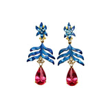 Tourmaline & Brown Diamond Earrings