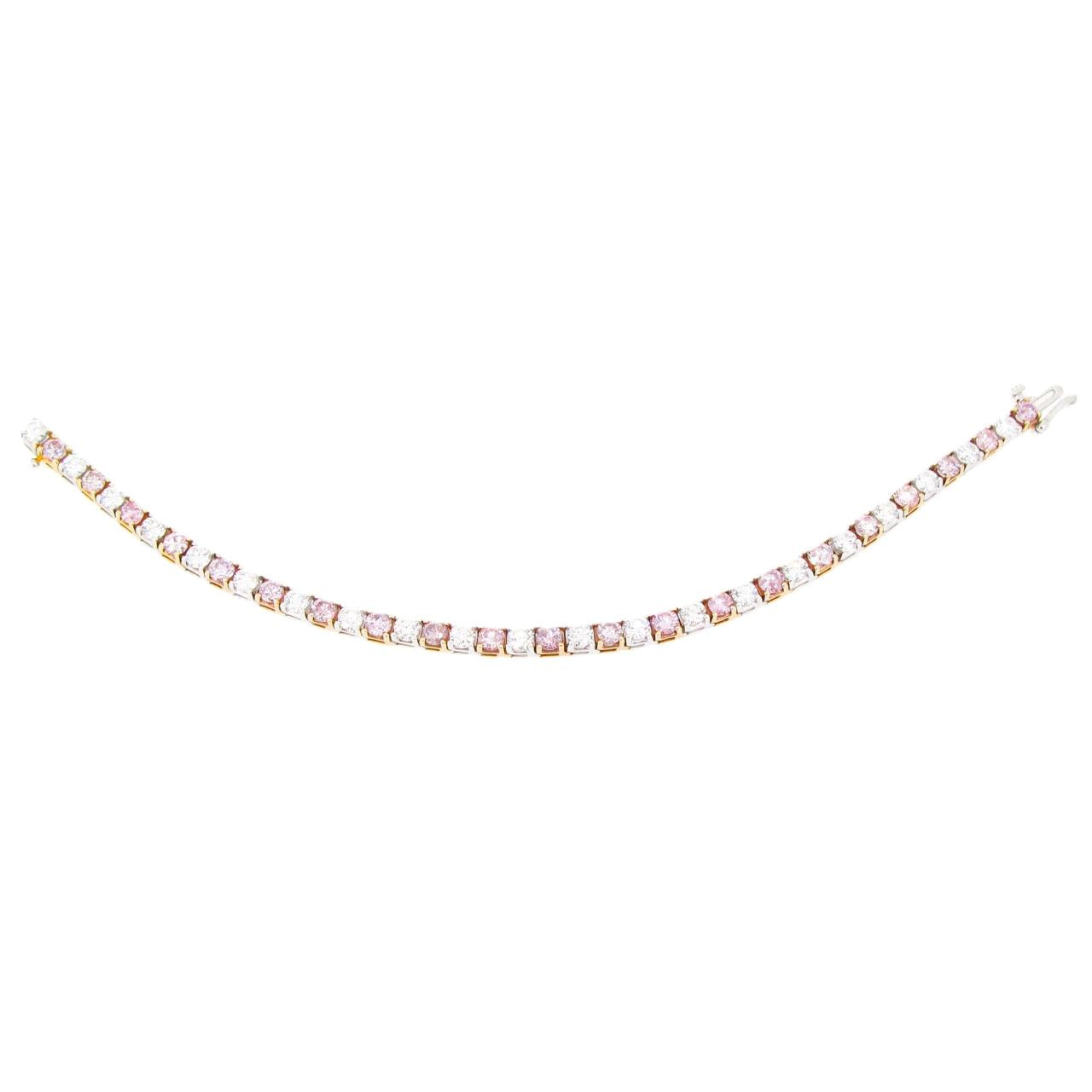 Pink Diamond Tennis Bracelet - K.S. Sze & Sons