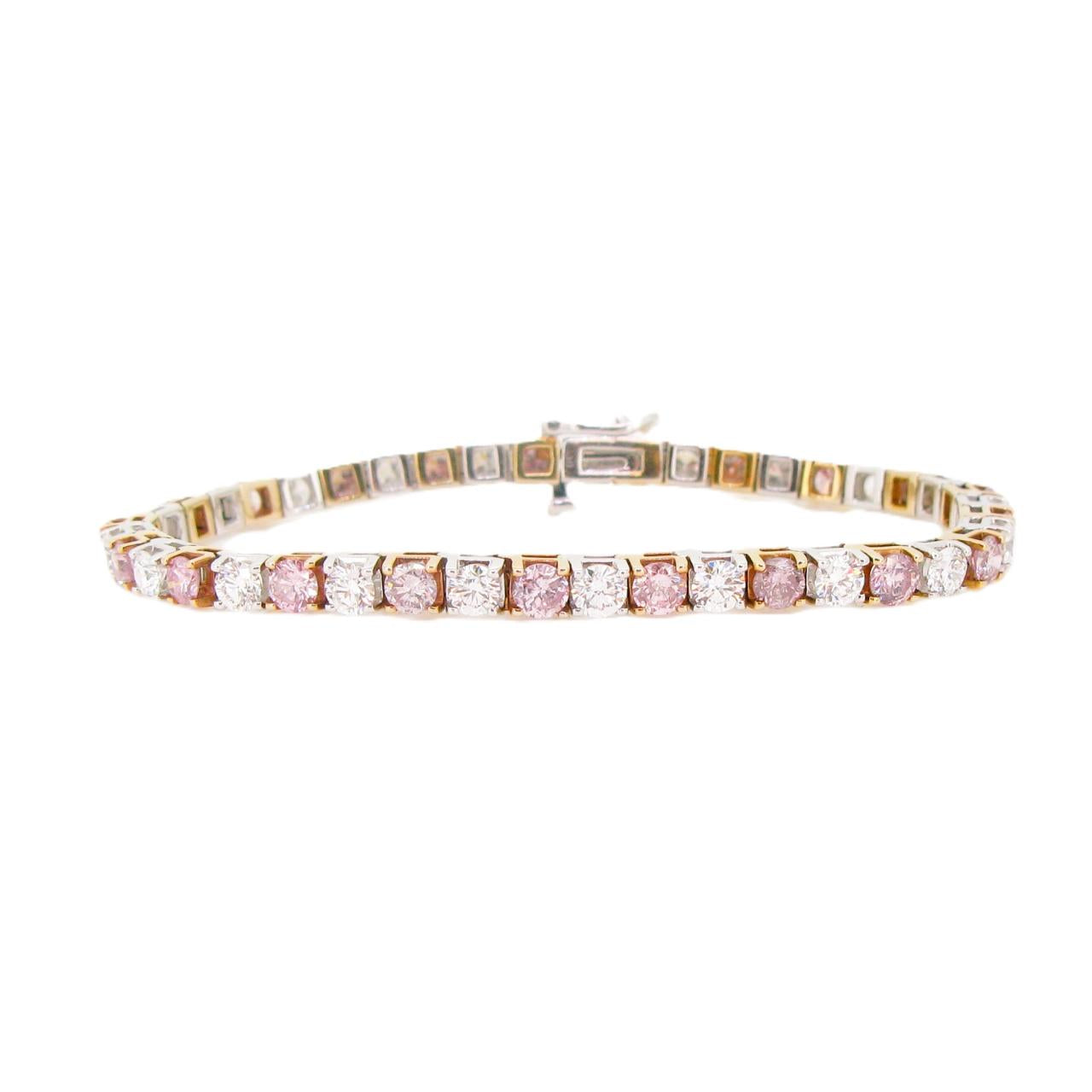 Pink Diamond Tennis Bracelet - K.S. Sze & Sons