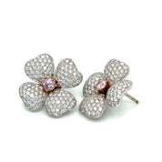 Pink & White Diamond Earrings (GIA Certificate) - K.S. Sze & Sons