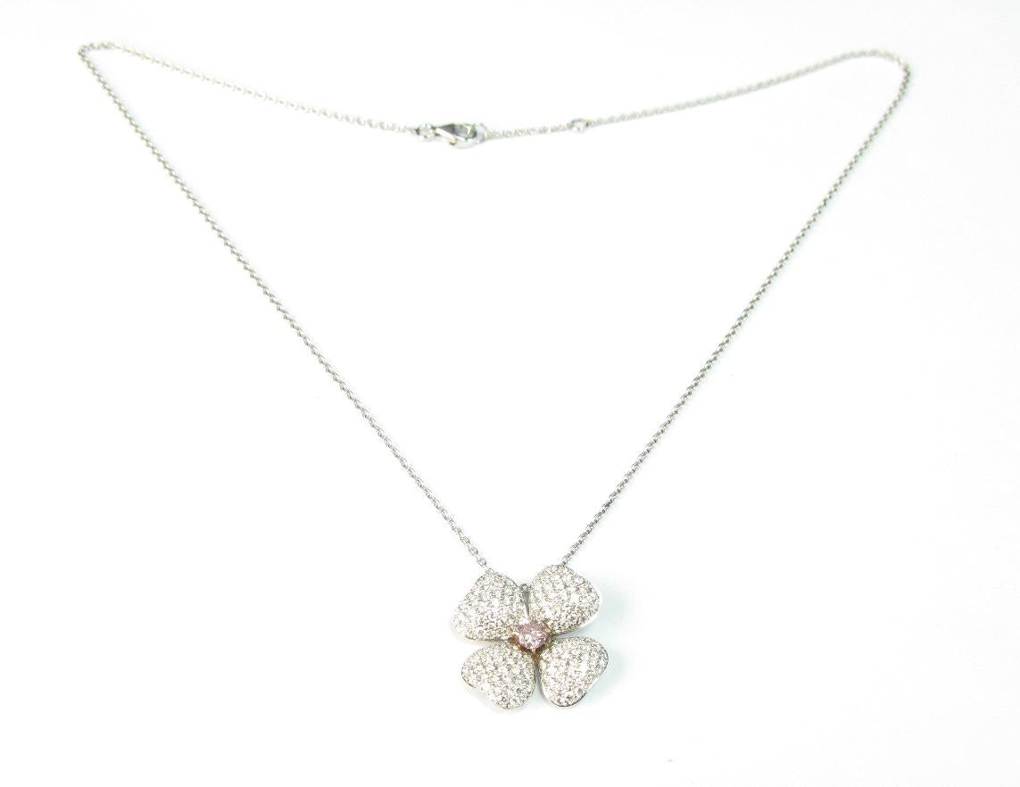 Pink & White Diamond Necklace (GIA Certificate) - K.S. Sze & Sons