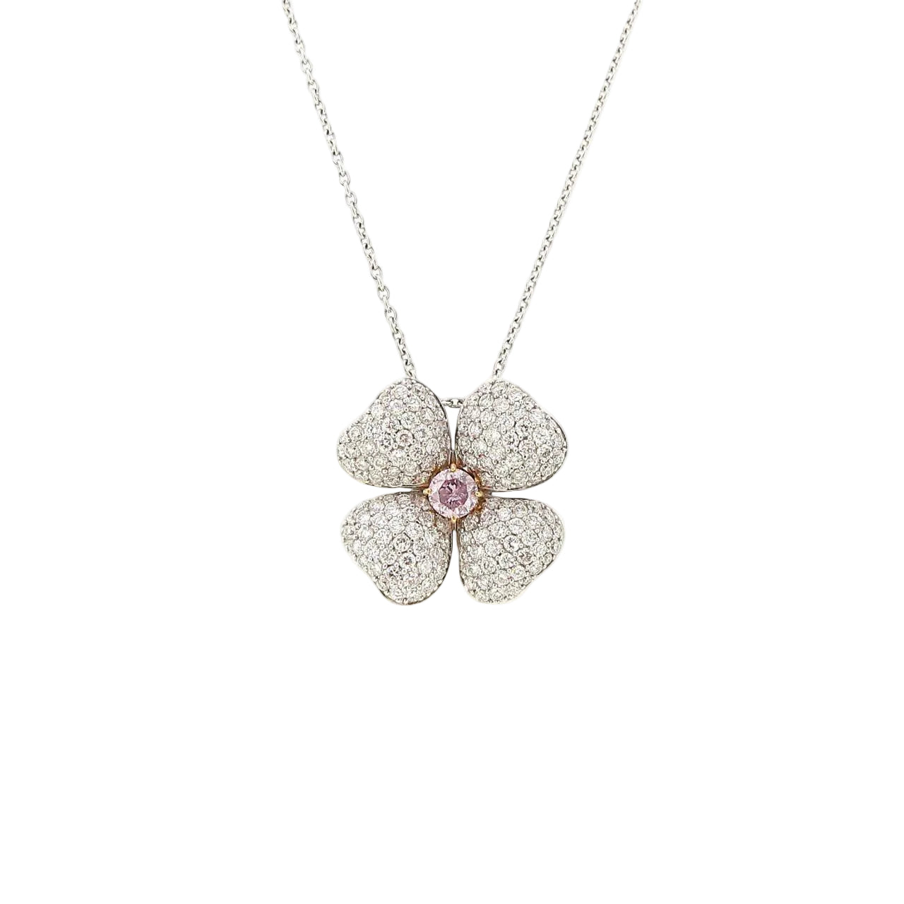 Pink & White Diamond Necklace (GIA Certificate) - K.S. Sze & Sons