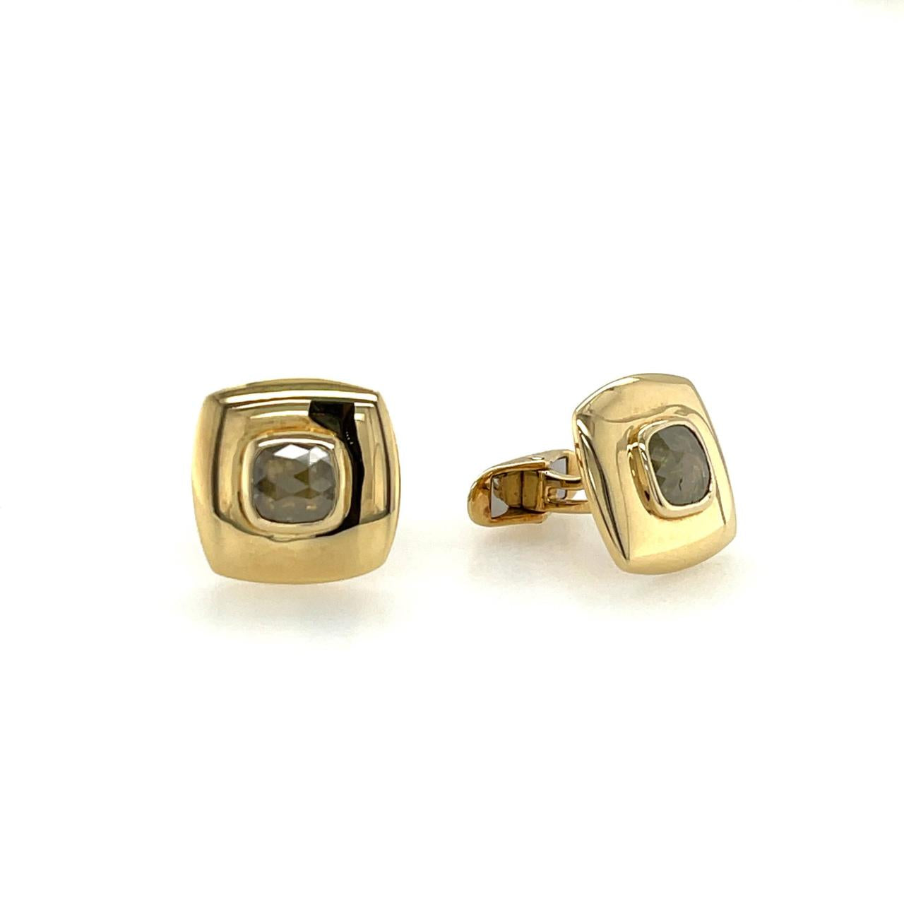 Rough Diamond Cufflinks - K.S. Sze & Sons