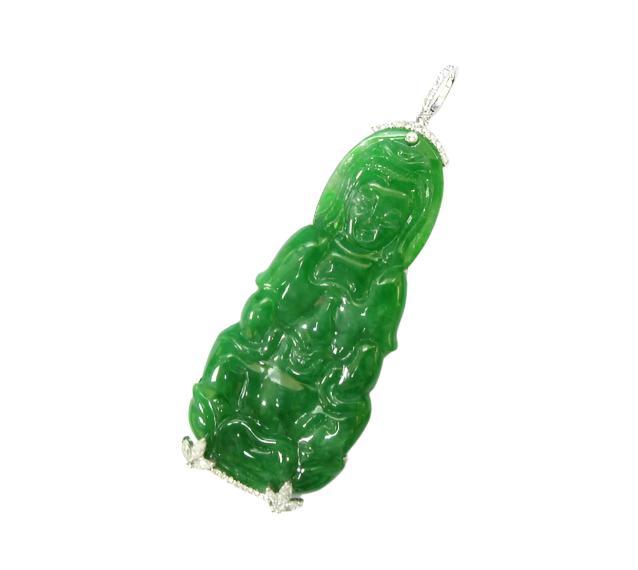 Jadeite & Diamond Pendant - K.S. Sze & Sons