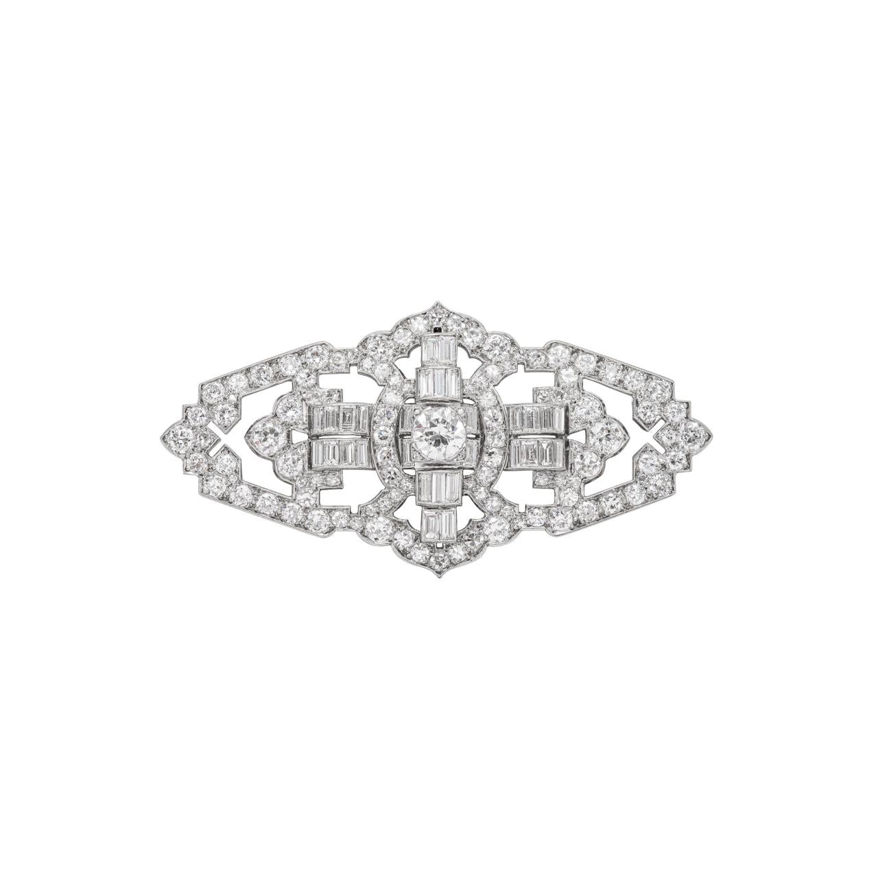 Platinum Diamond Brooch