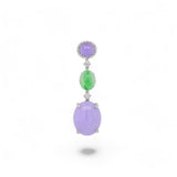 Green Jadeite, Lavender Jadeite and Diamond Pendant