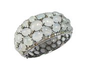 White Jade & Diamond Bangle - K.S. Sze & Sons