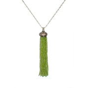 Diamond & Peridot Tassel Pendant - K.S. Sze & Sons