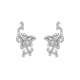 Floral Shaped Diamond Earrings