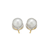 South Sea Pearl & Diamond Earrings