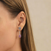 Pink Sapphire & Diamond Earrings - K.S. Sze & Sons