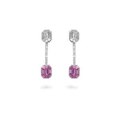 Pink Sapphire & Diamond Earrings - K.S. Sze & Sons