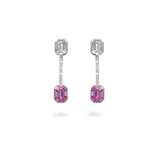 Pink Sapphire & Diamond Earrings