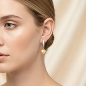 South Sea Pearl & Diamond Earrings