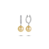 South Sea Pearl & Diamond Earrings