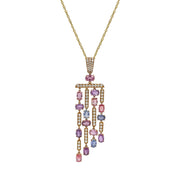 Color Sapphires & Diamond Pendant - K.S. Sze & Sons