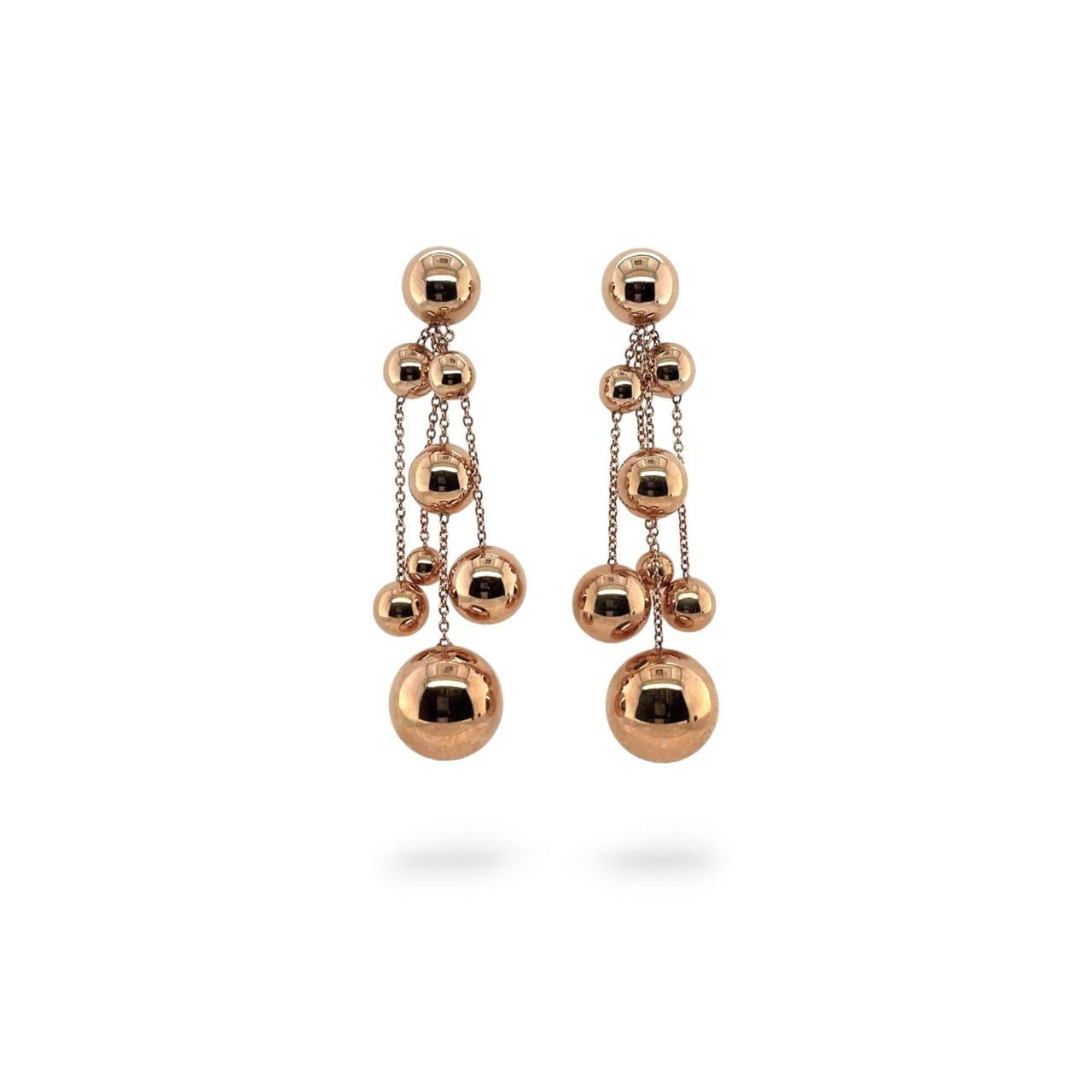 Rose Gold Dangling Earrings - K.S. Sze & Sons