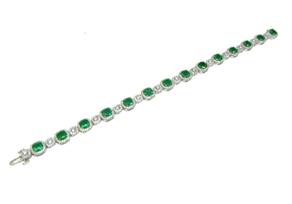 Emerald & Diamond Bracelet - K.S. Sze & Sons