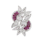 Transformational Diamond & Ruby Brooch