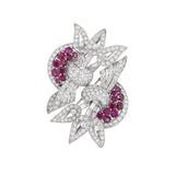 Transformational Diamond & Ruby Brooch