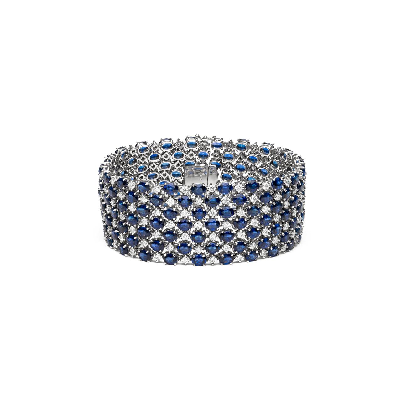 Sapphire & Diamond Bracelet - K.S. Sze & Sons