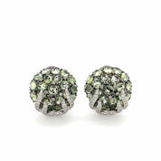 Green Sapphire & Diamond Earrings - K.S. Sze & Sons