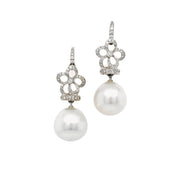 South Sea Pearl & Diamond Earrings - K.S. Sze & Sons