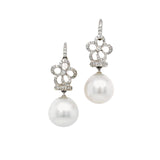South Sea Pearl & Diamond Earrings